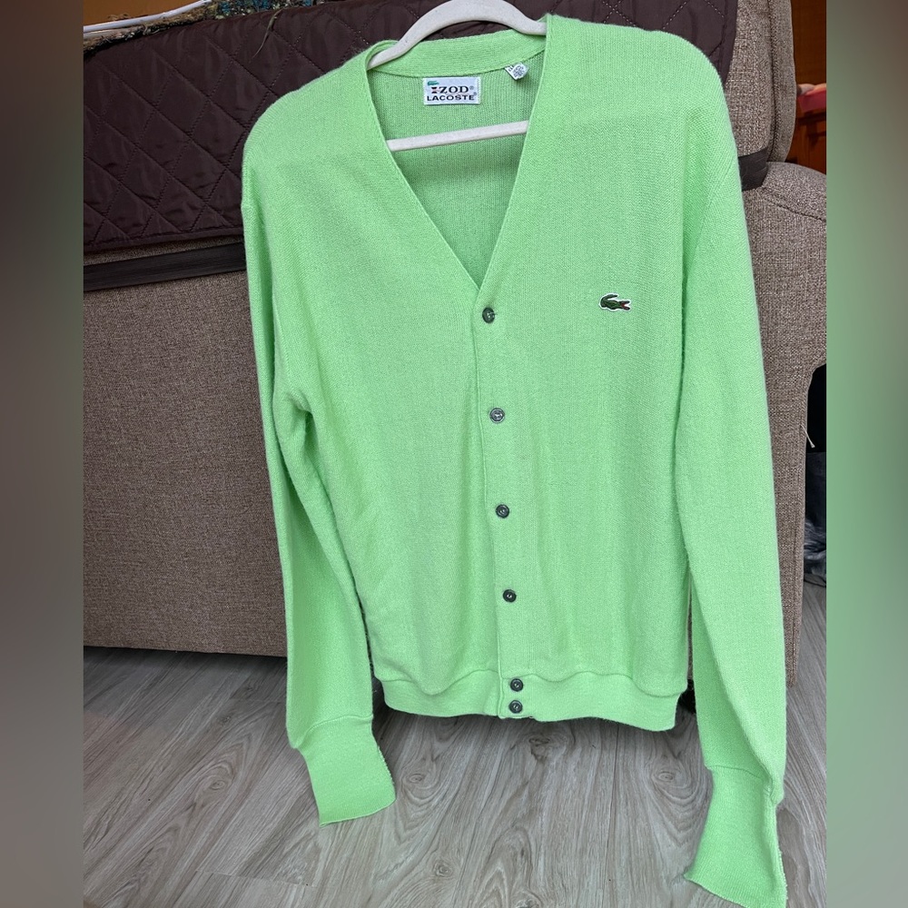 Vintage IZOD Lacoste Cardigan Green XL